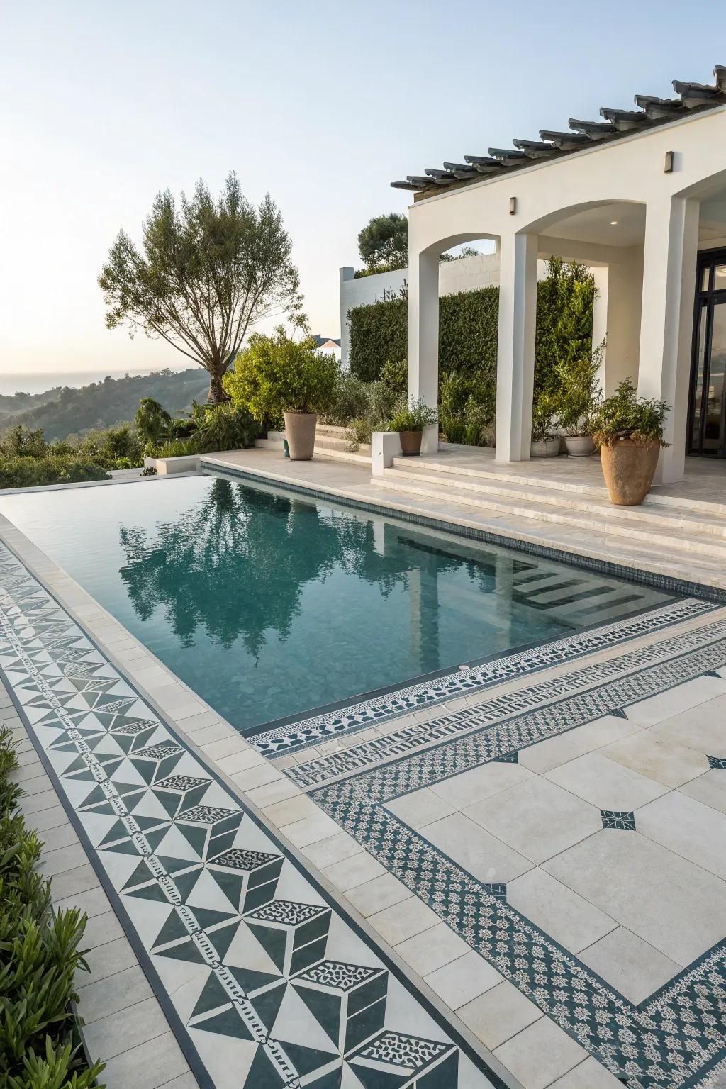 Add a modern twist with geometric patterns.