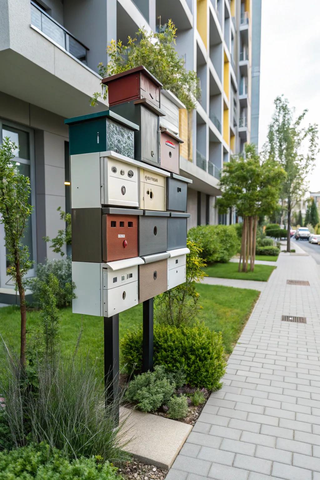 Add dimension with multi-level mailbox designs.