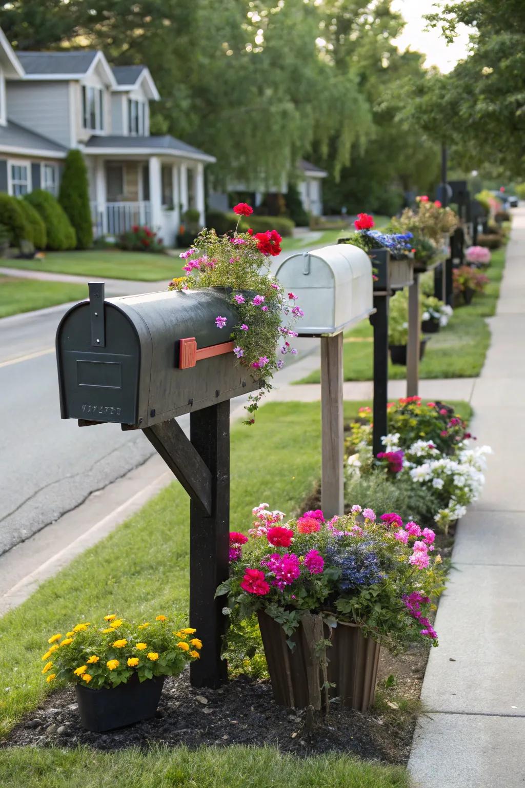 Bring garden magic to your mailbox with built-in planters.
