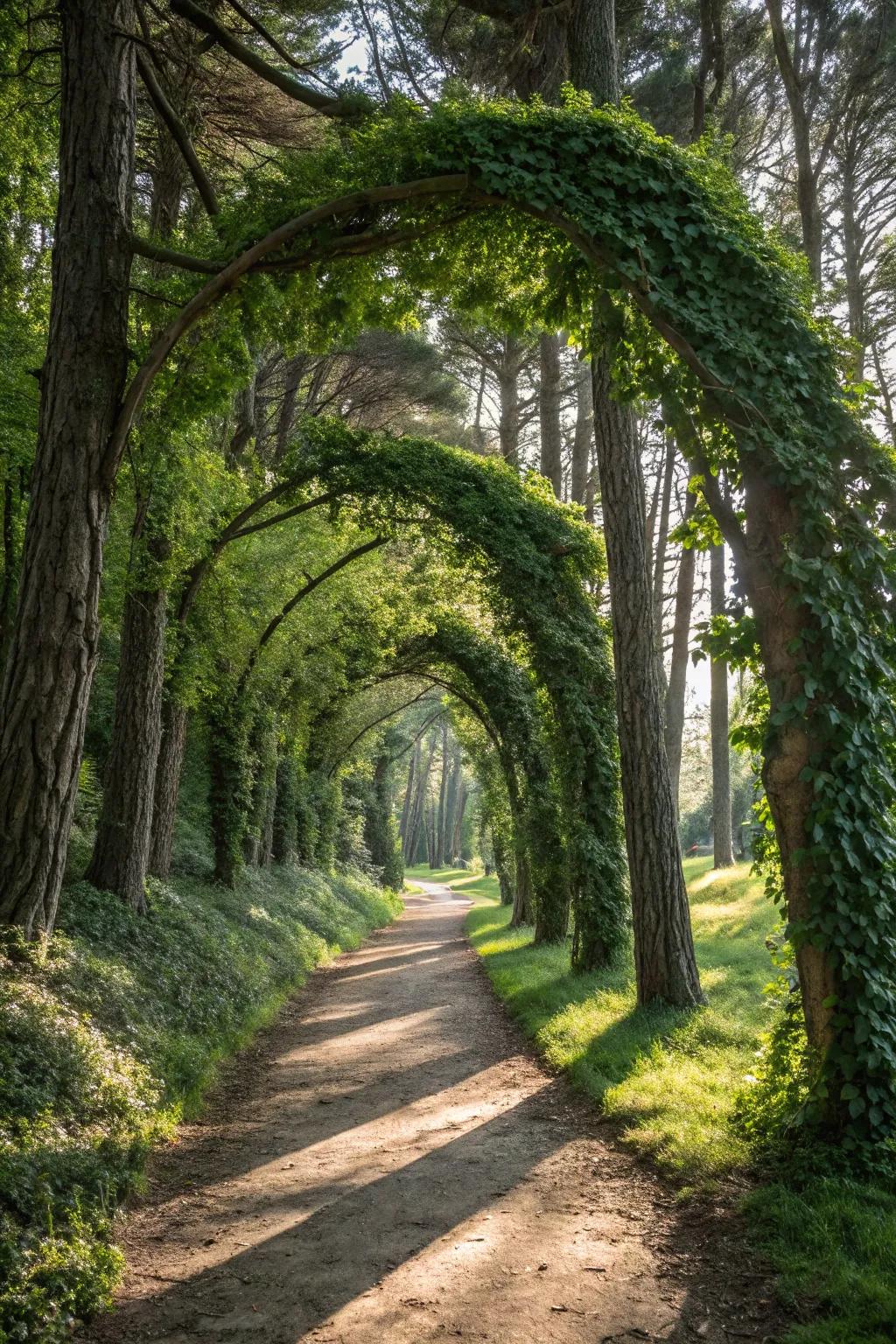 Vines create a romantic atmosphere.