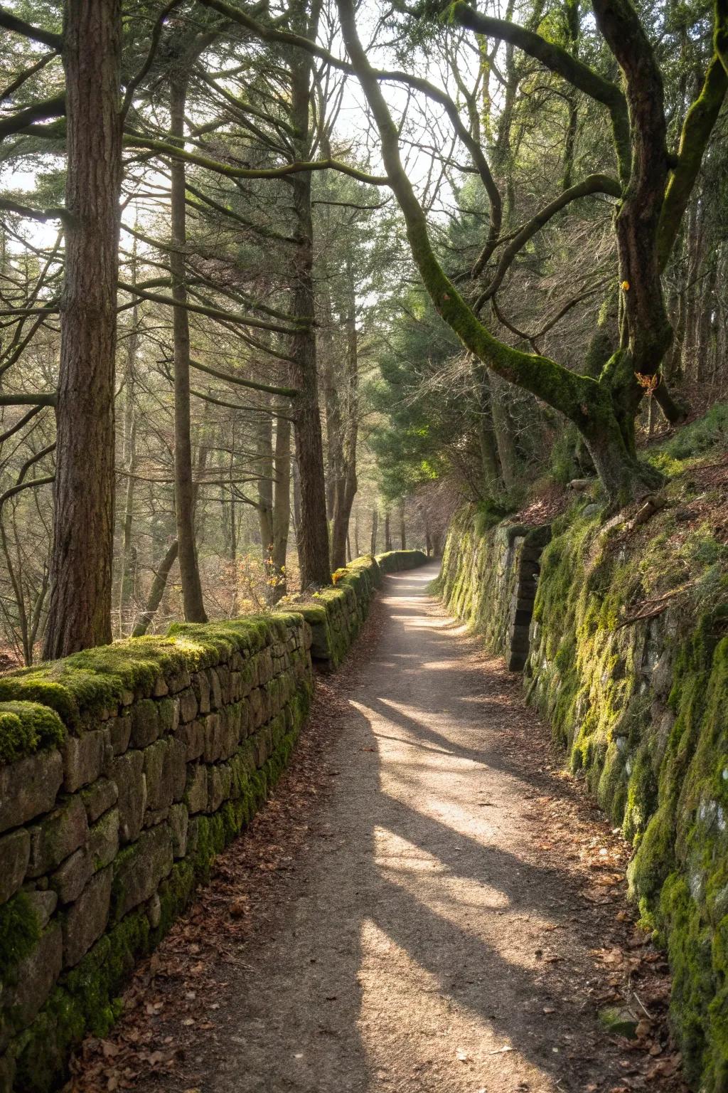 Stone walls add structure.