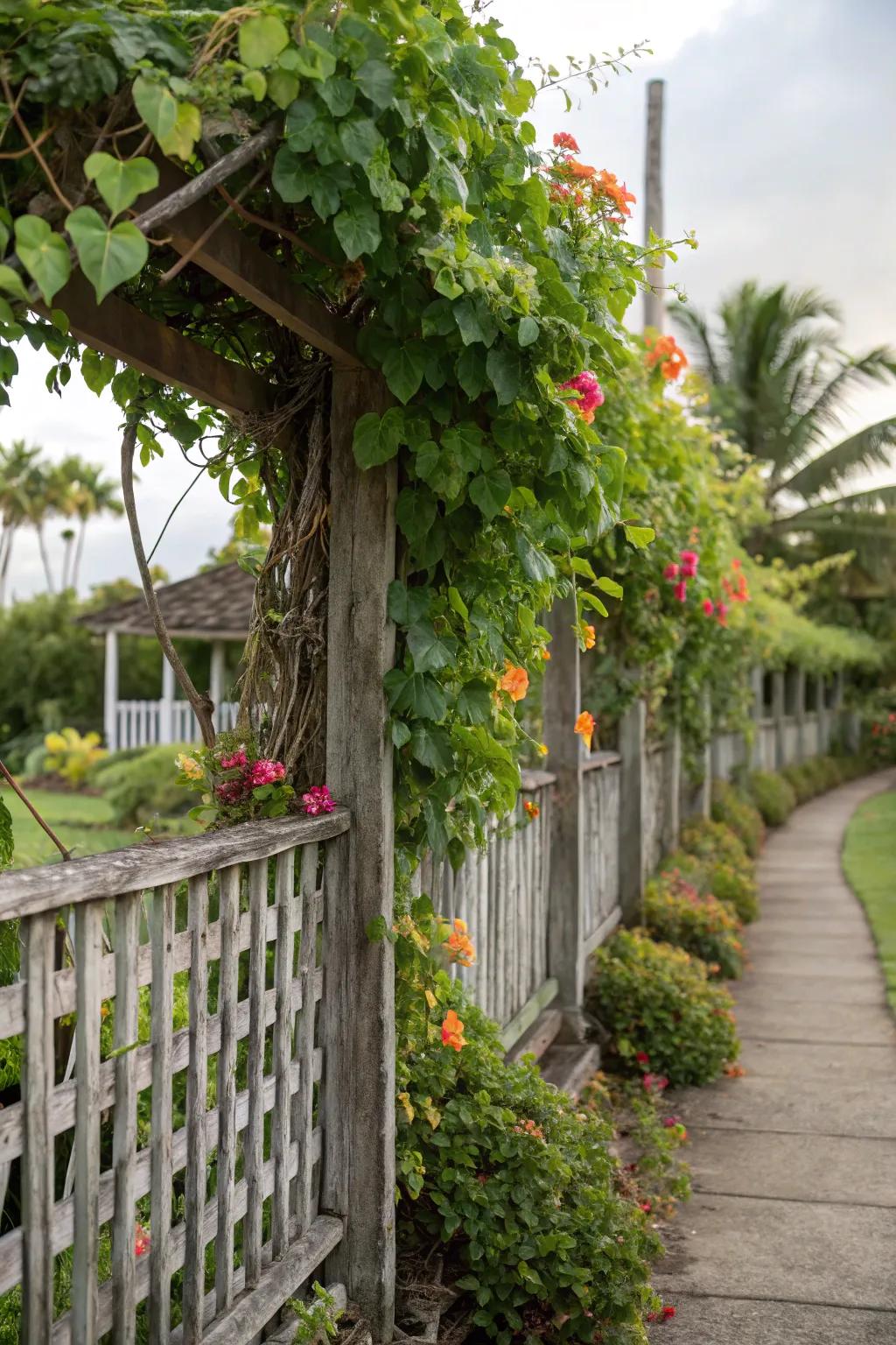 A trellis adds both support and beauty.