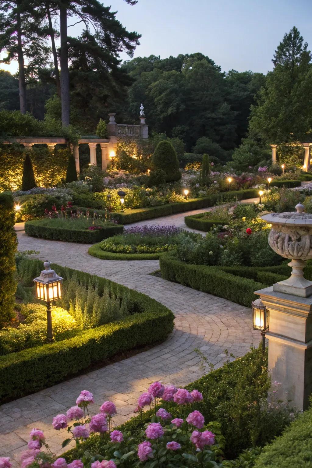 Lighting creates evening magic.