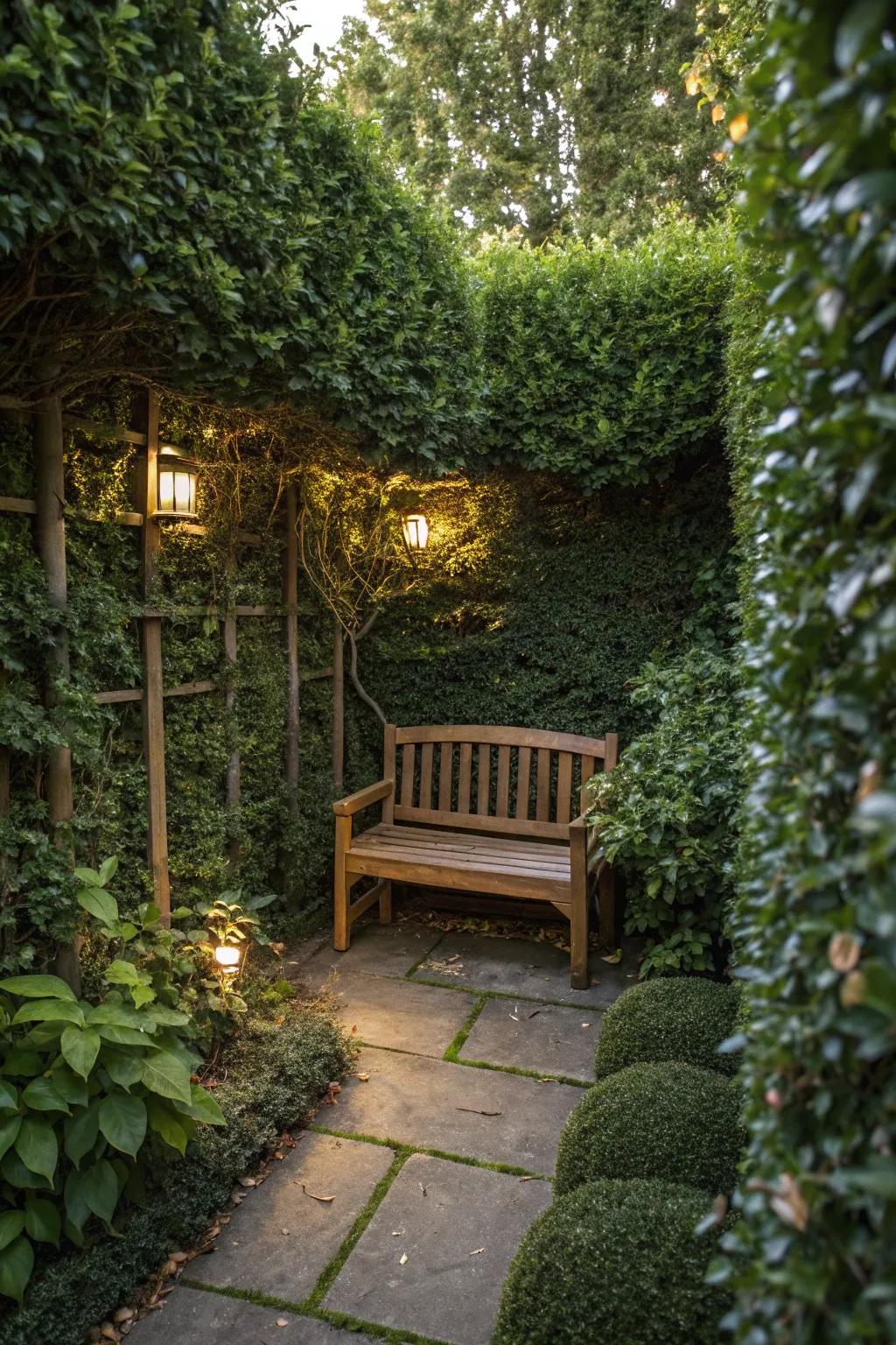 Private nooks offer solitude.