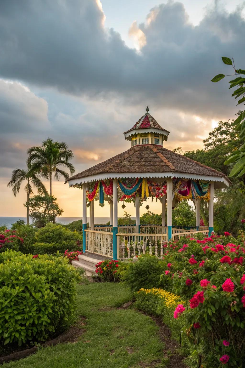 Tropical shades offer an exotic and vacation-like feel.