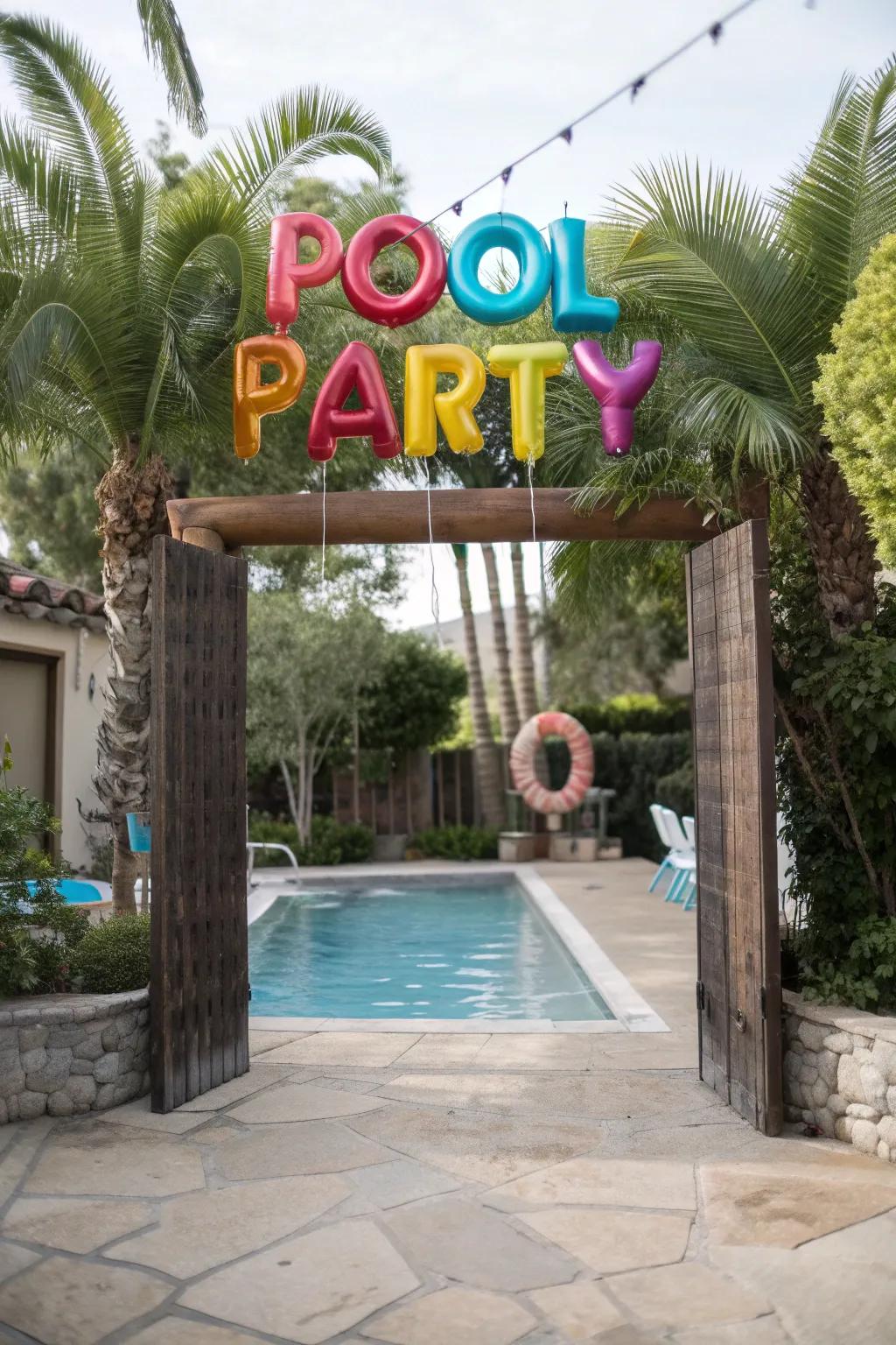 Welcome guests with bold and festive signage.