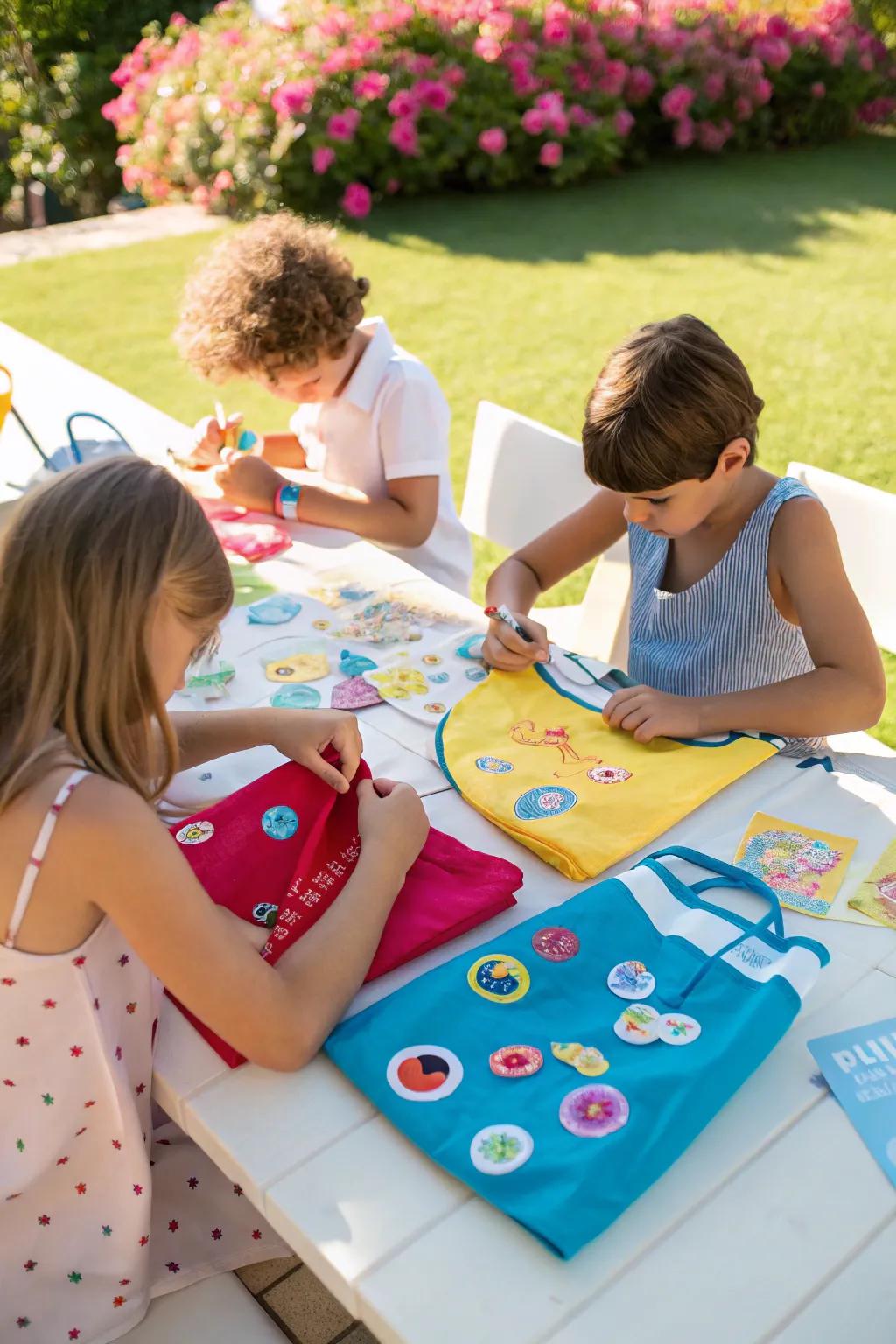 Craft stations are a hit and offer a creative outlet for kids.