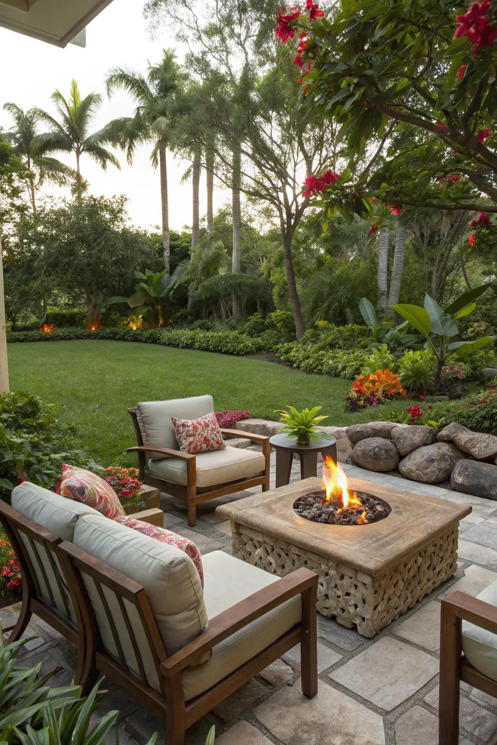 Enjoy relaxing outdoor living spaces.