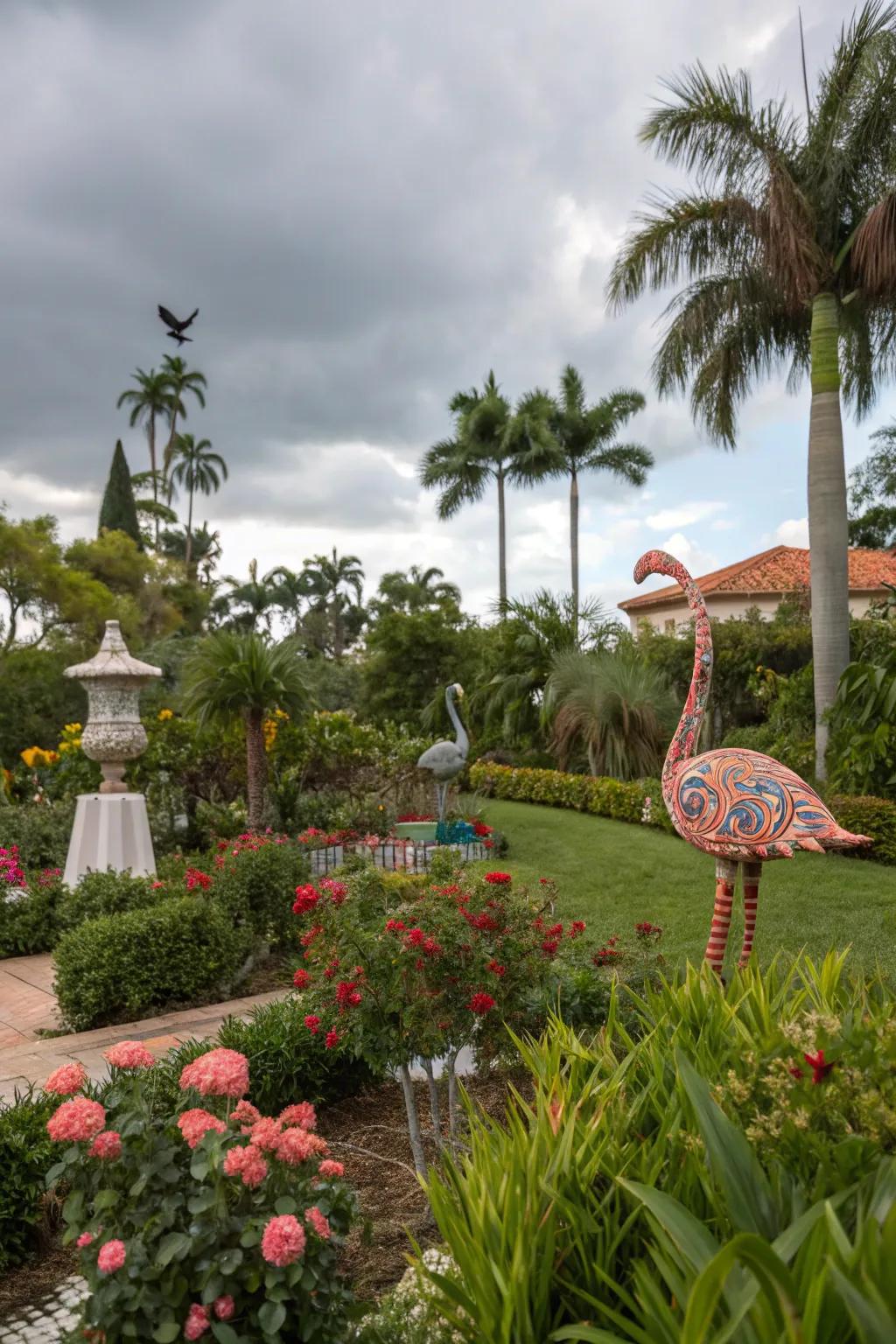 Express yourself with garden art installations.