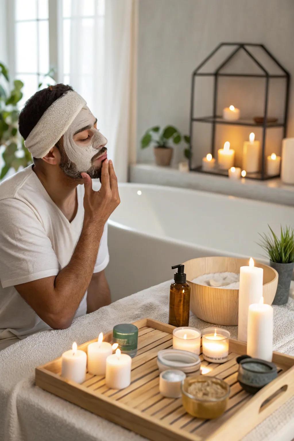 Refresh your skin with a rejuvenating face mask.