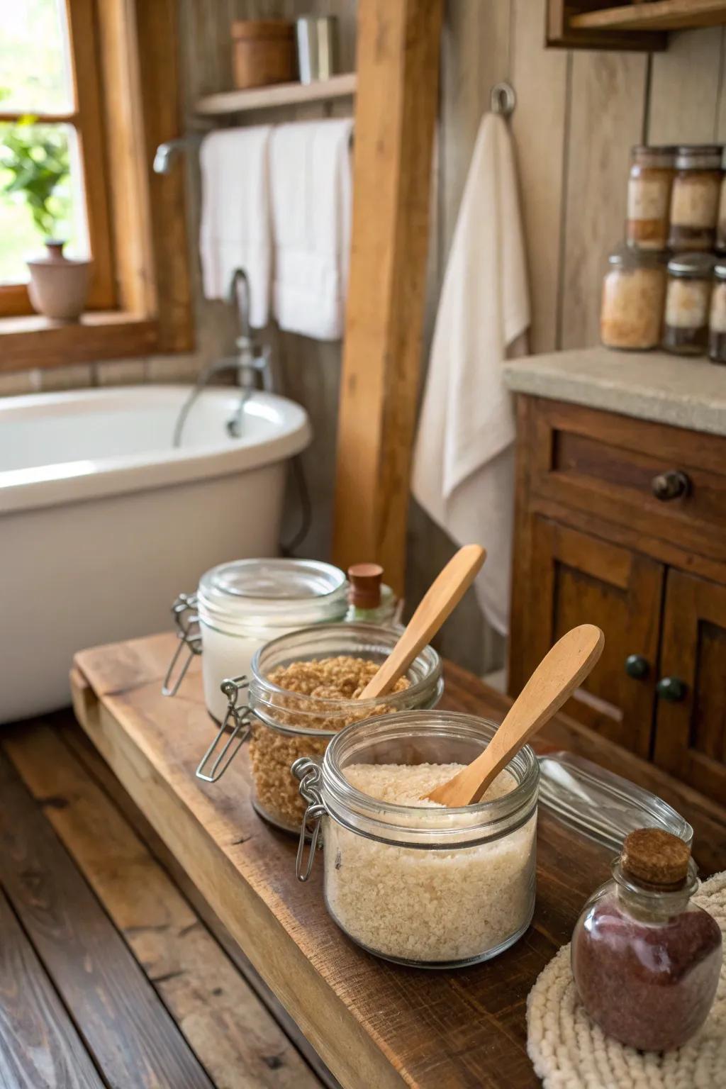 Revitalize your skin with an exfoliating scrub.