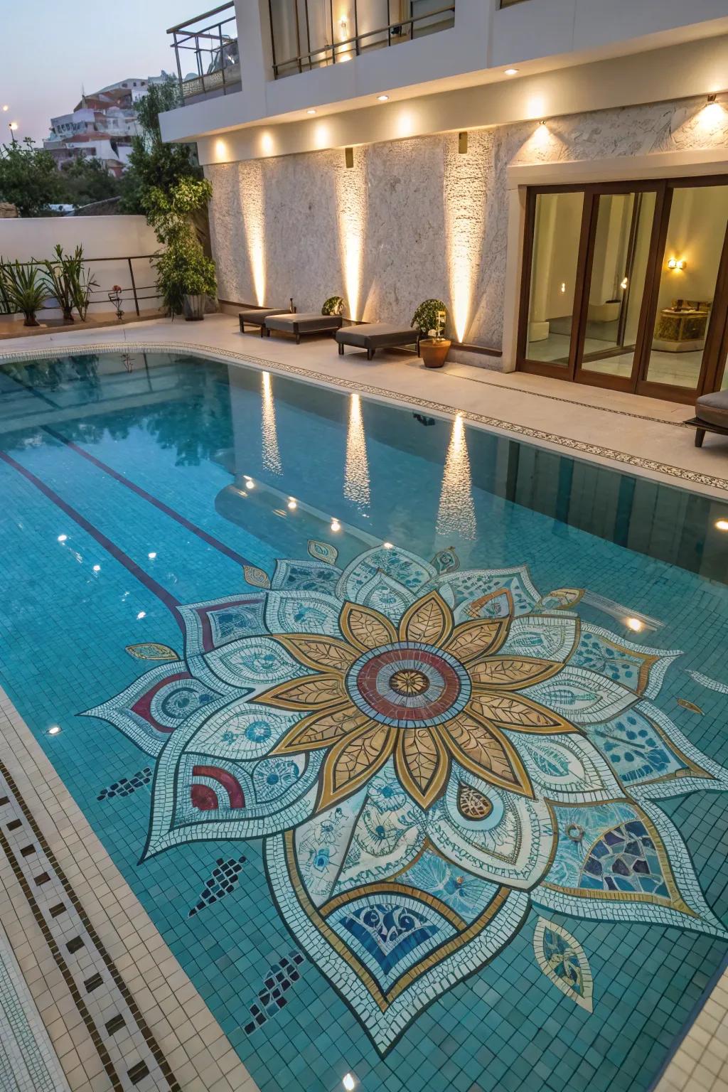 Surprise guests with stunning underwater mosaics.