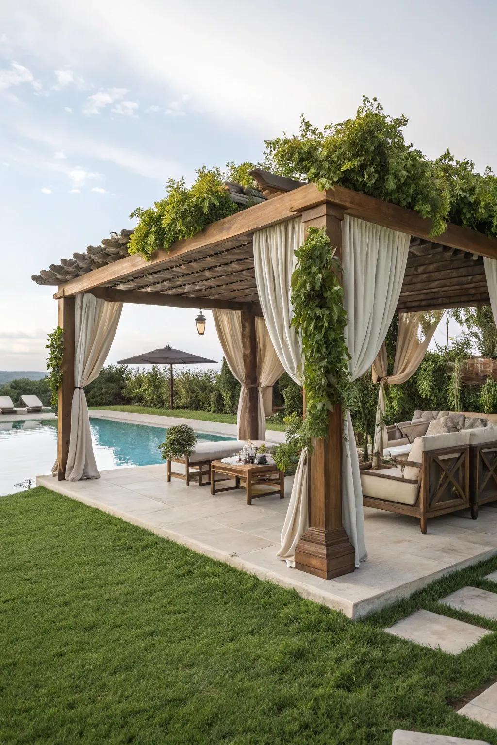 Add luxury and style with a poolside cabana.