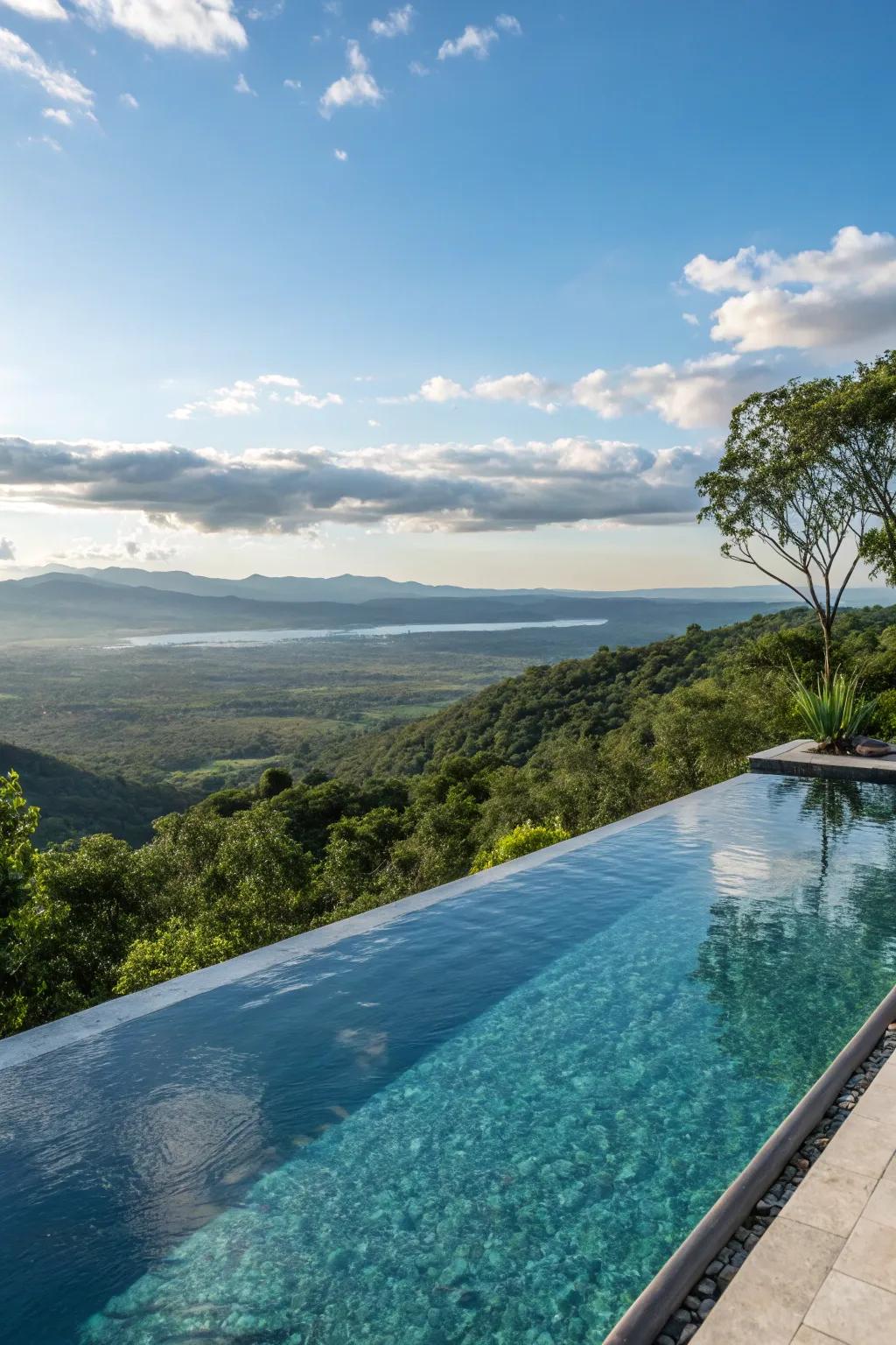 Experience elegance with an infinity edge pool.