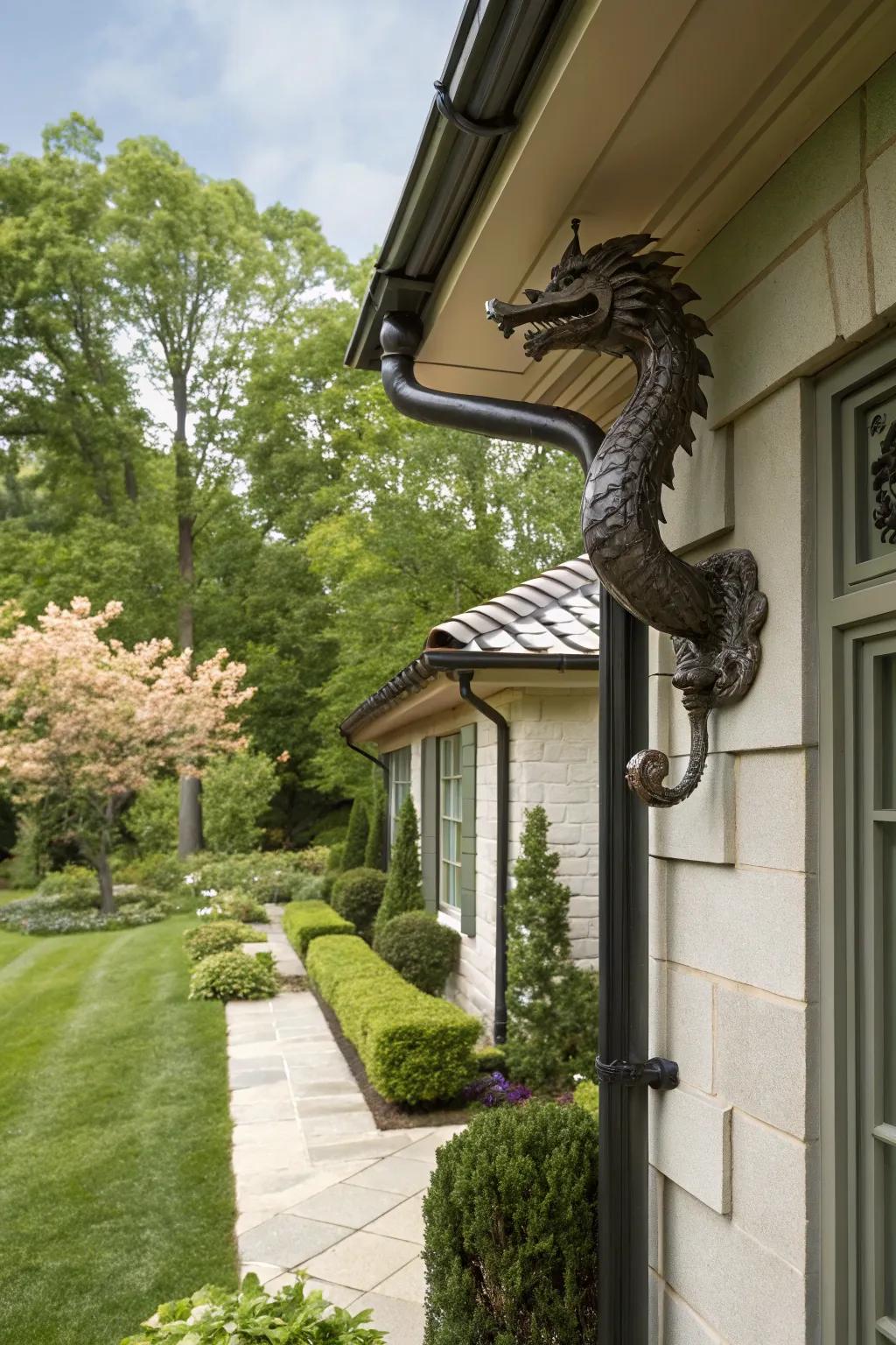 Enhance your home's character with unique downspouts.