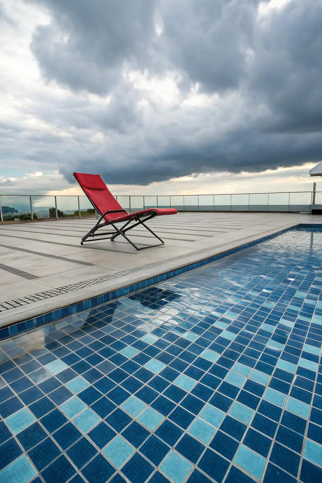 A monochromatic palette with a pop of color adds a striking focal point.