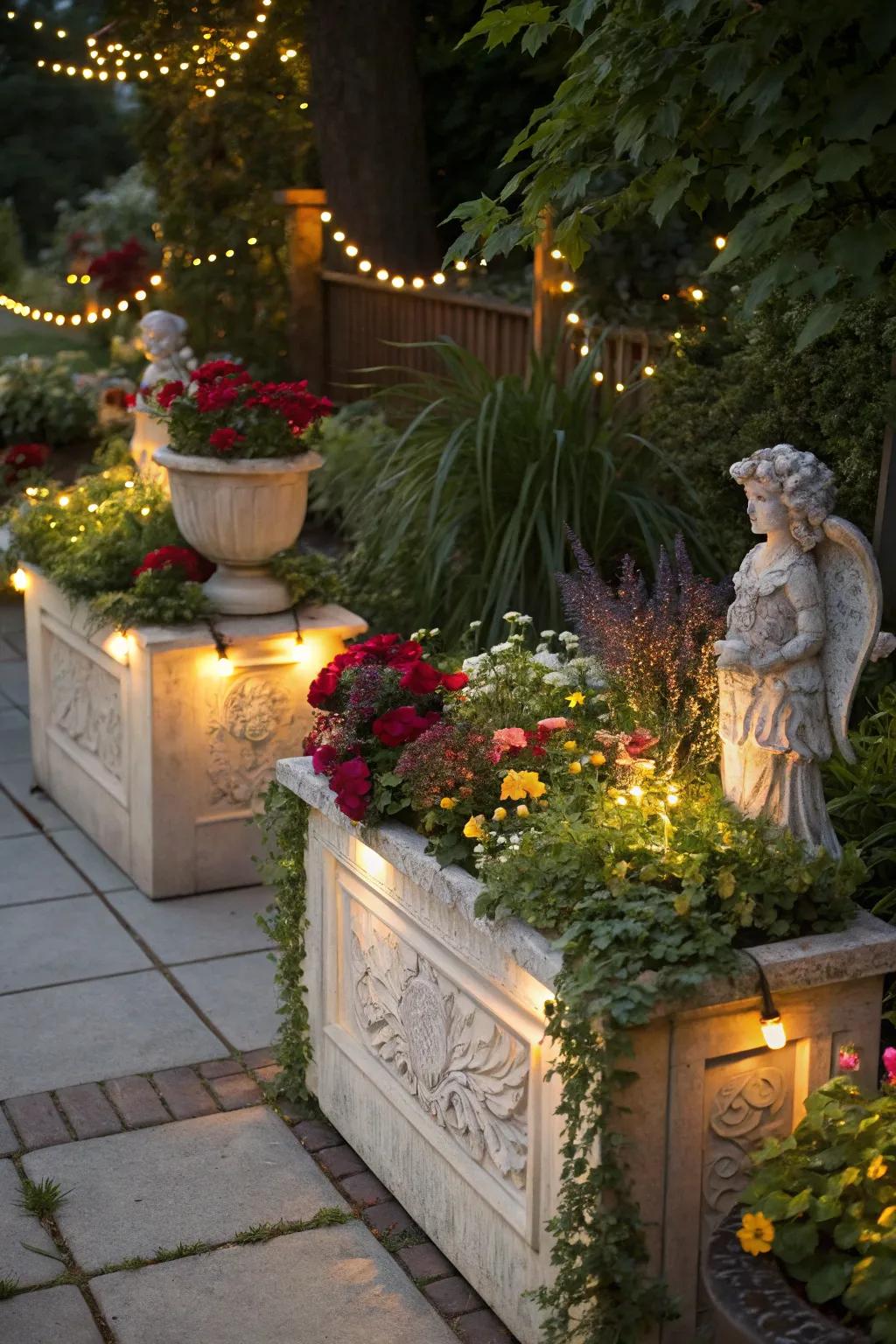 Infuse personality into your garden with decorative planter box elements.
