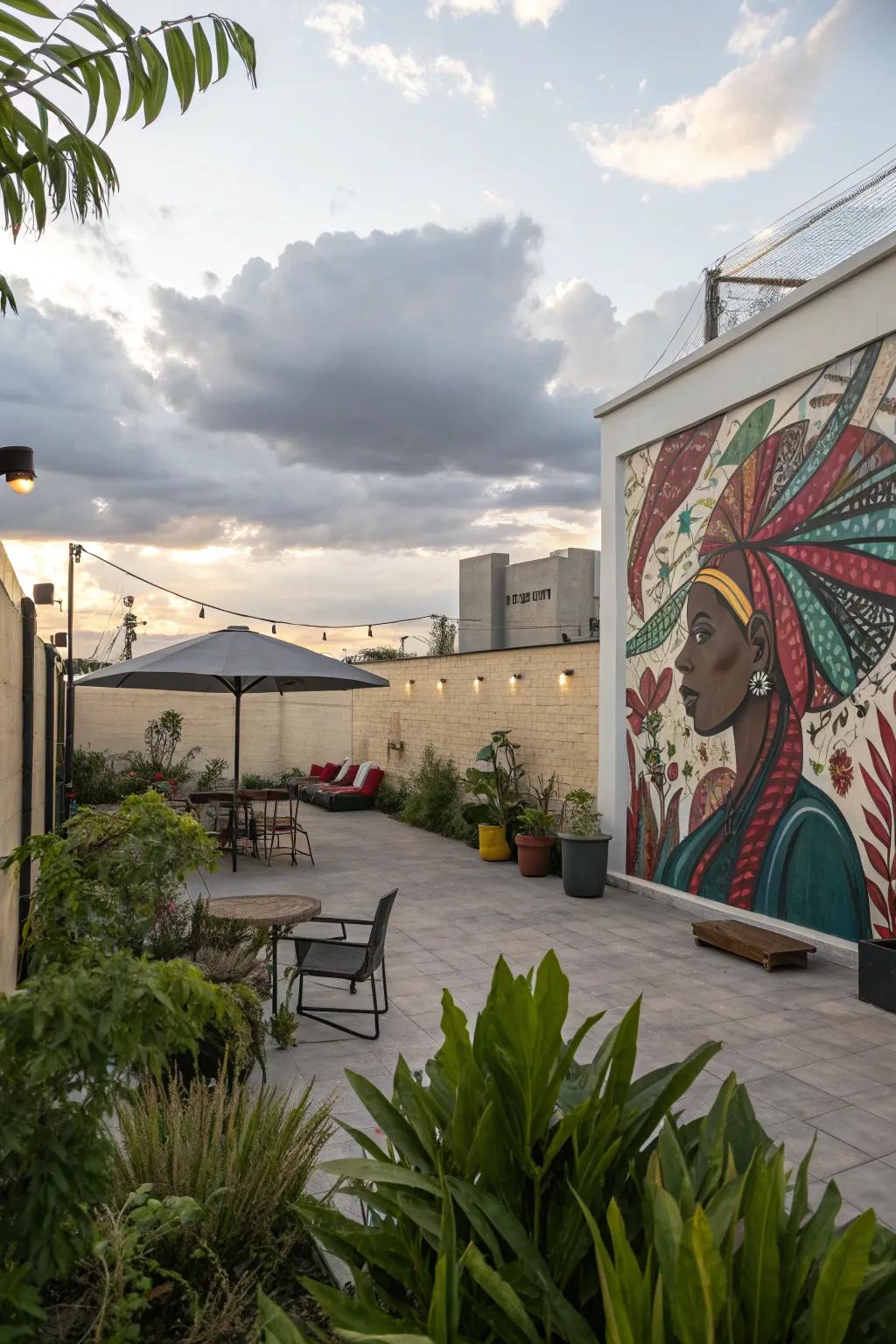 Wall art making a bold statement.