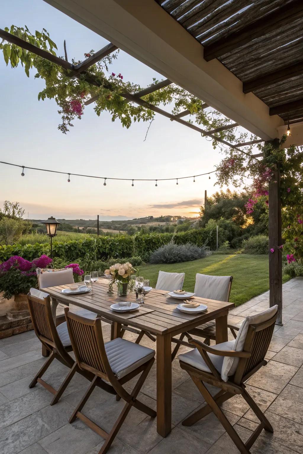 A perfect spot for alfresco dining.
