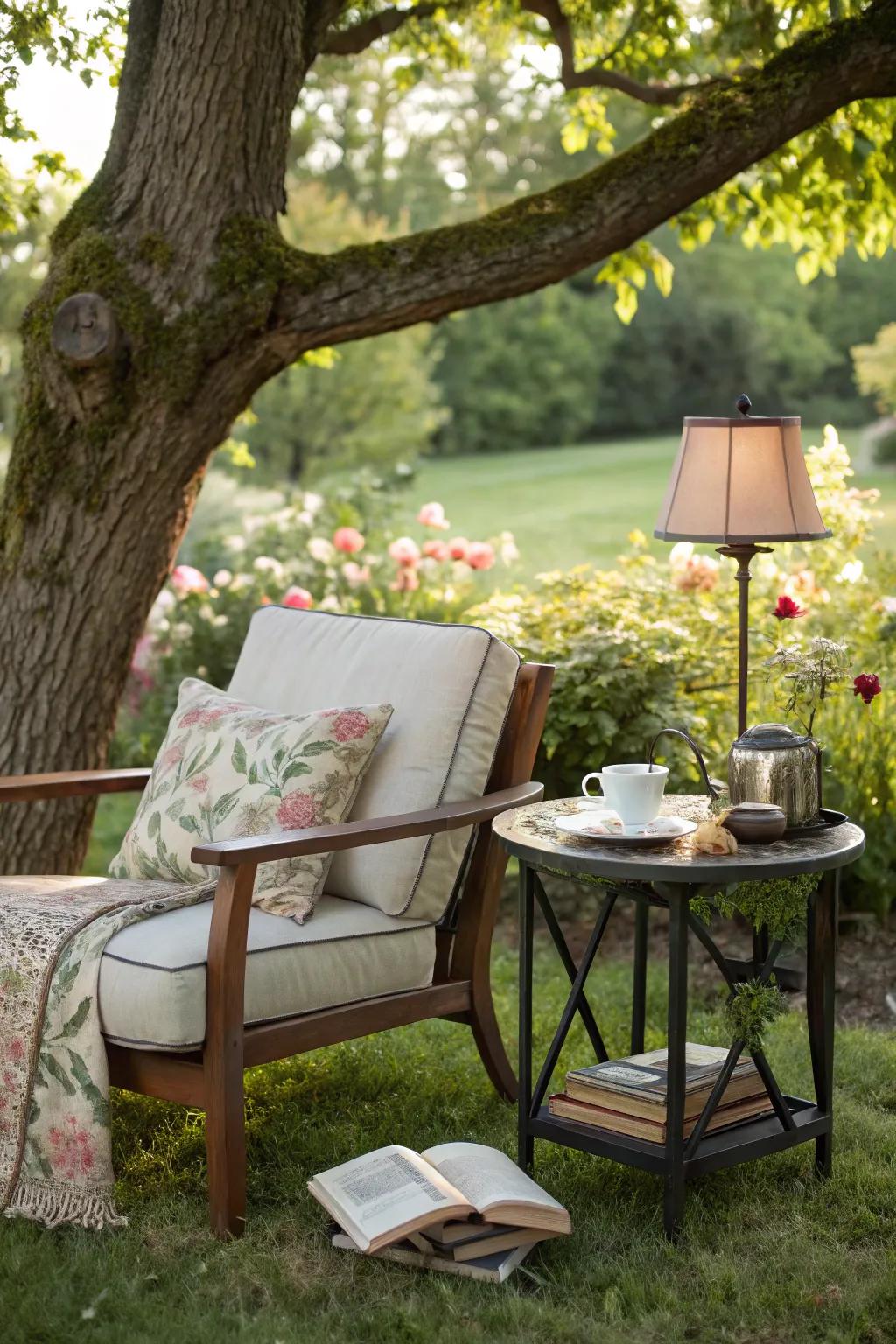 A cozy reading nook for book lovers.