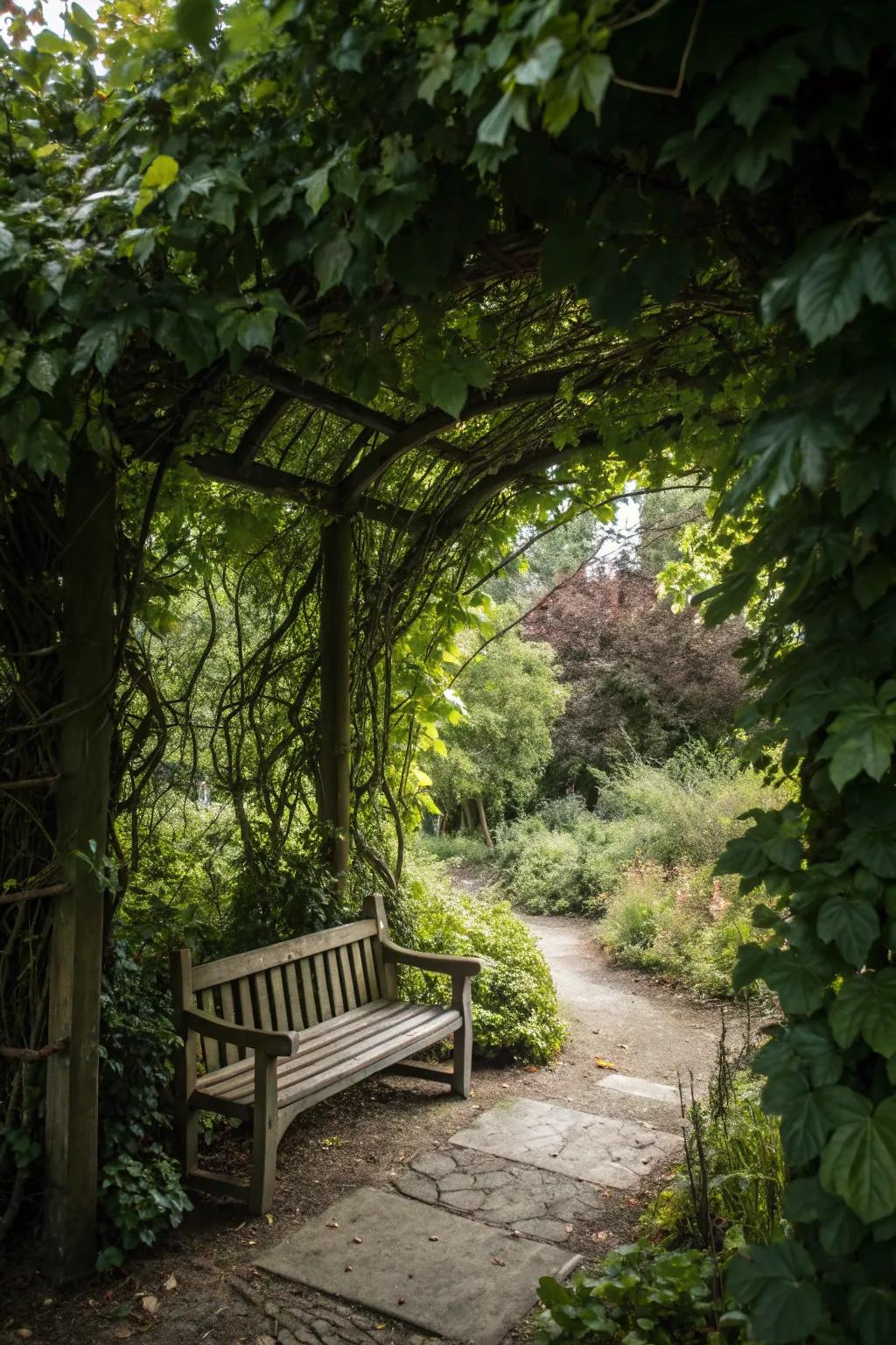 Create a secret garden nook for peaceful moments.