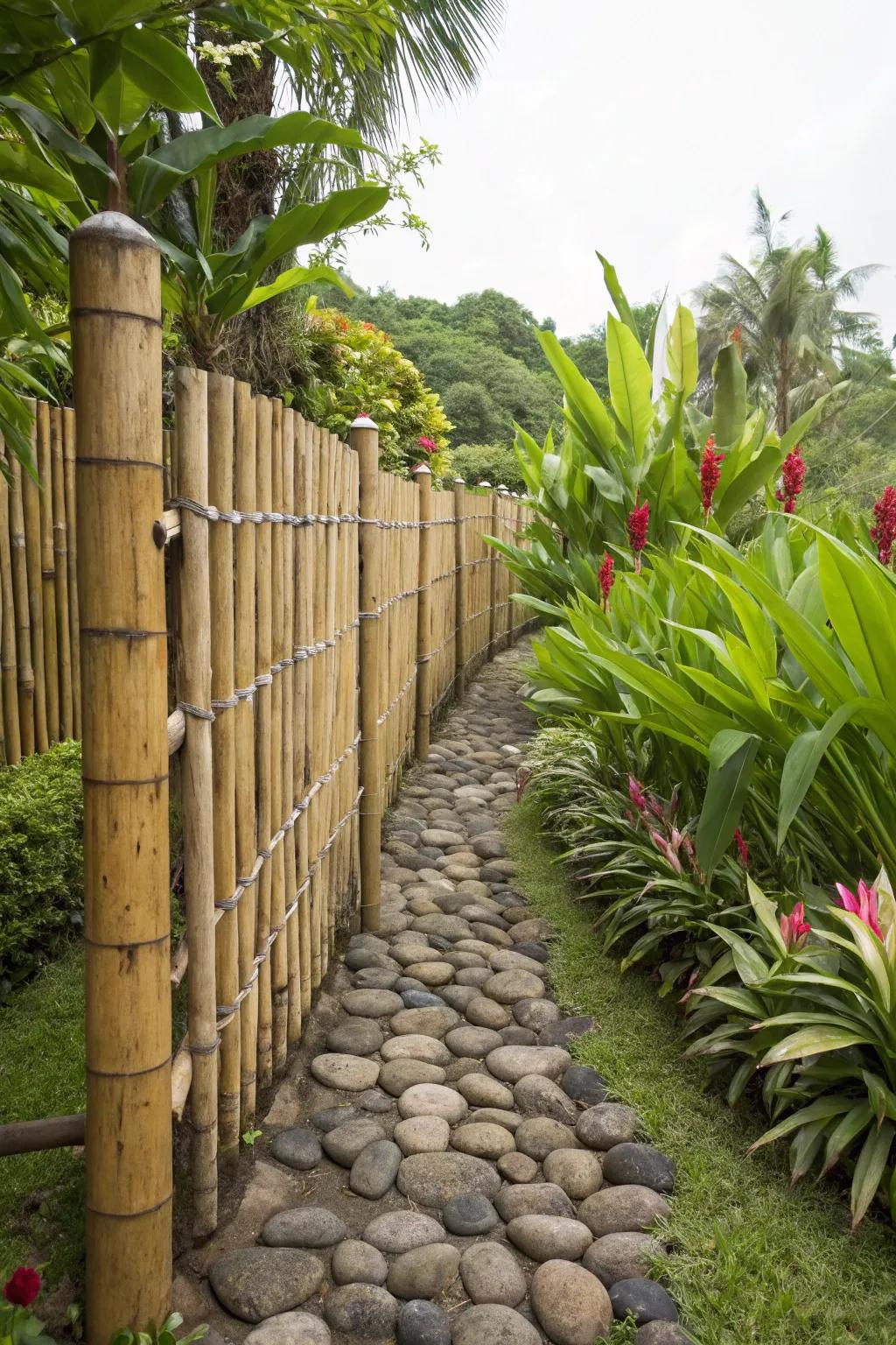 Natural material fences blend seamlessly with the environment.