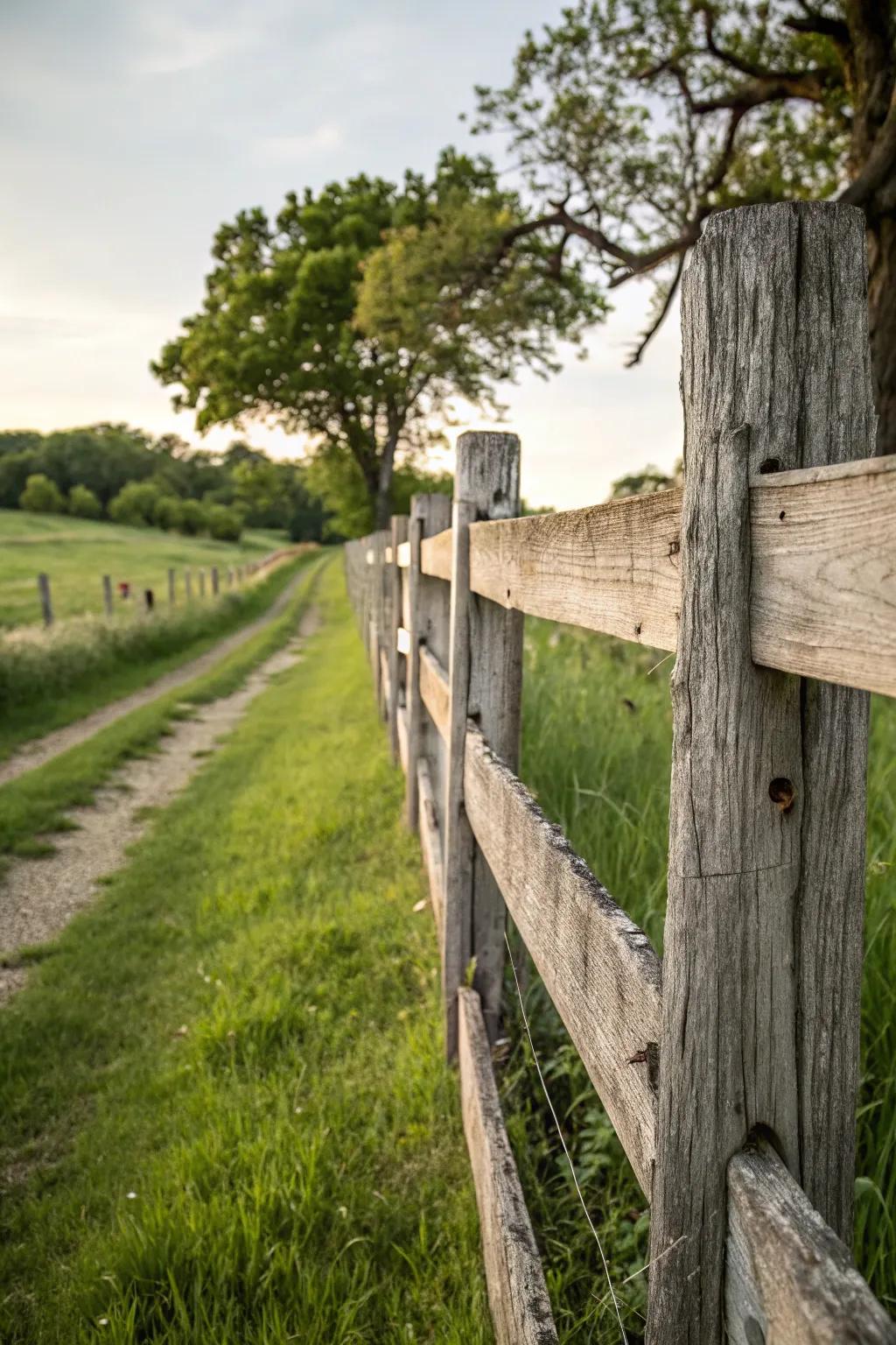 Reclaimed wood fences bring sustainability and unique character to any yard.