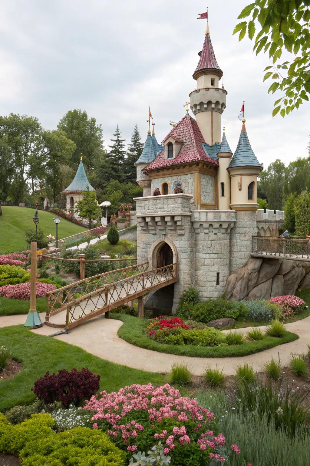 An enchanted castle playhouse for royal adventures.