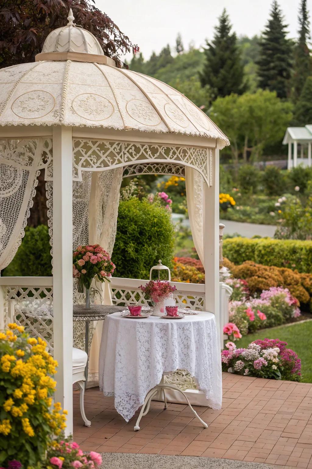 A perfect spot for garden tea parties.