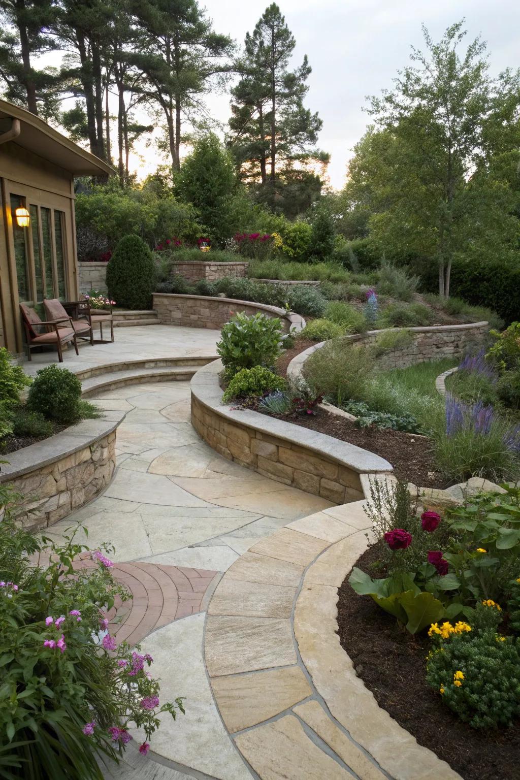 Express your creativity with a freeform patio.