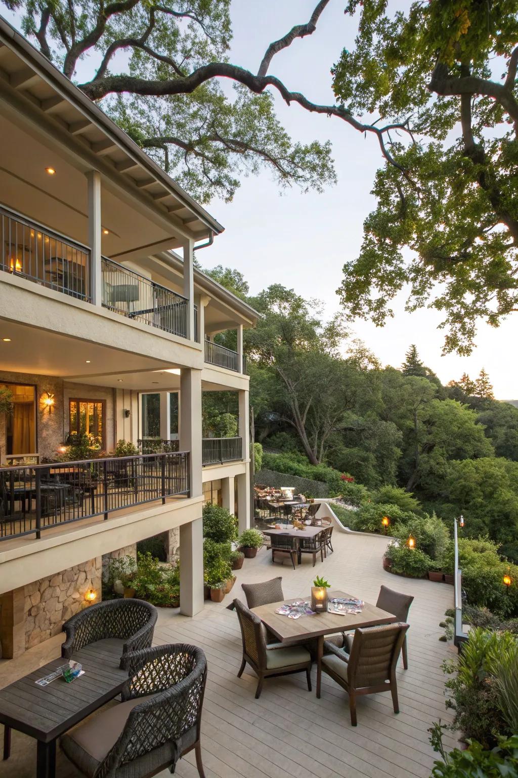 Add depth to your space with a multi-level patio.