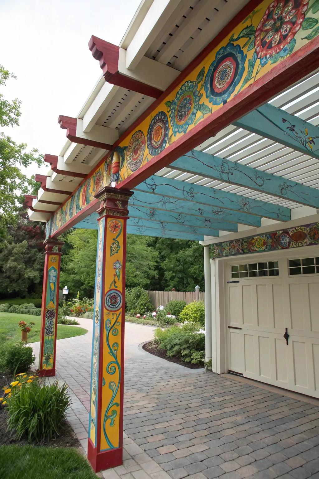Artistic designs turn your pergola into a personal canvas.