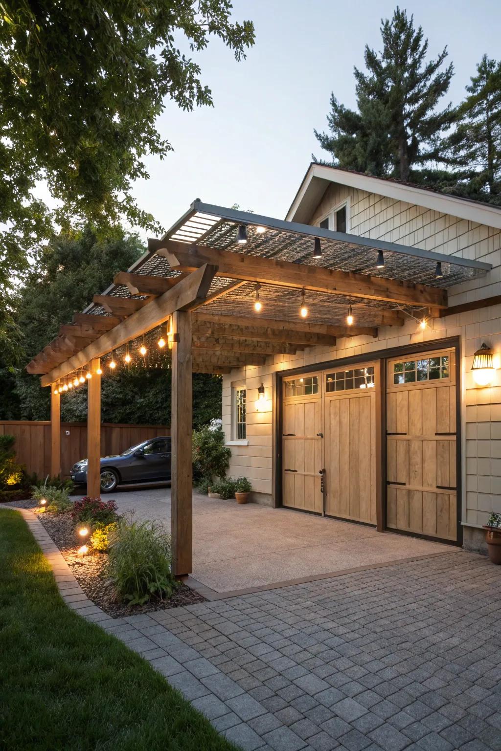 Eco-friendly materials make for a sustainable pergola.