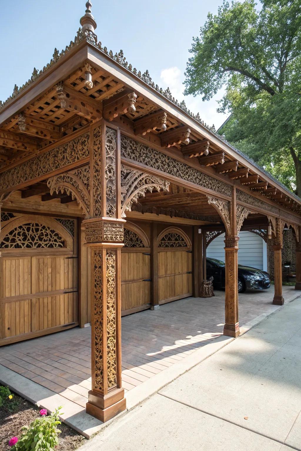 Detailed woodwork adds a unique touch to your pergola.