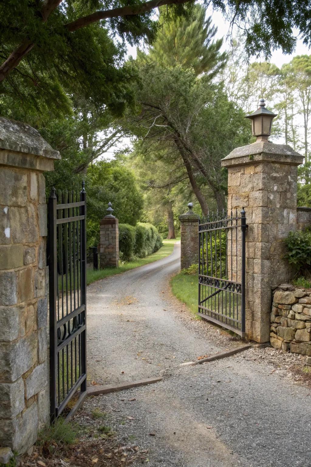Stone walls give a castle-like feel