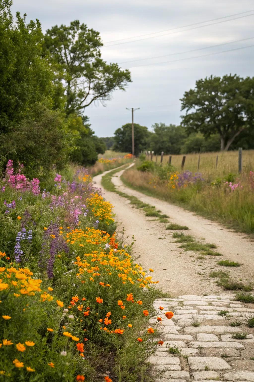 Wildflowers add a splash of color