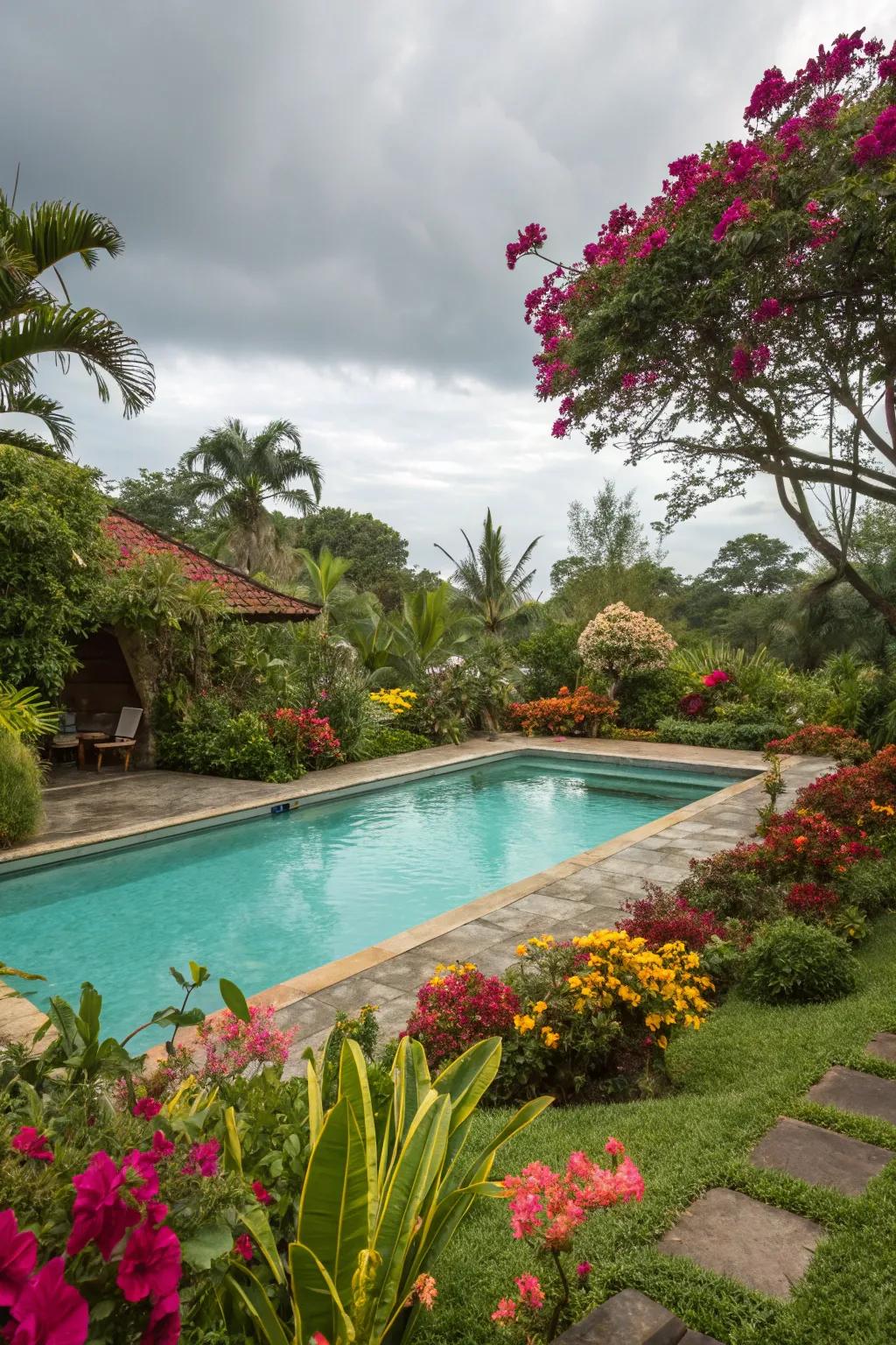 Beautiful landscaping enhances your pool's aesthetic while providing privacy.