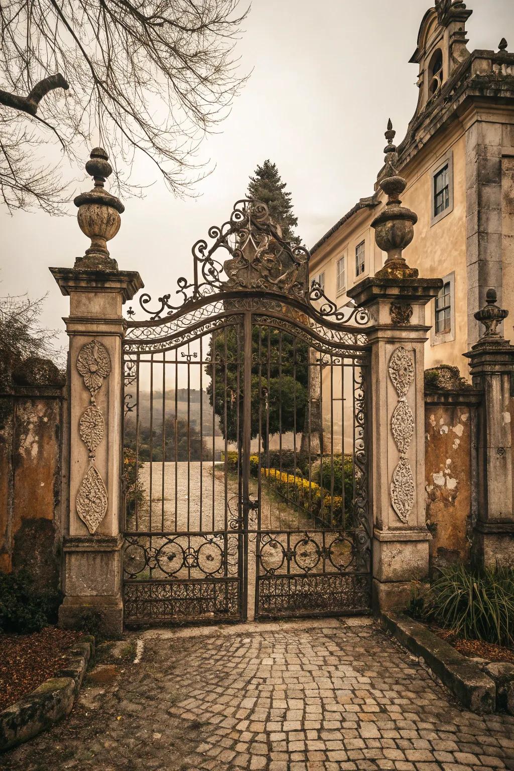 A charming vintage-style gate exuding history.