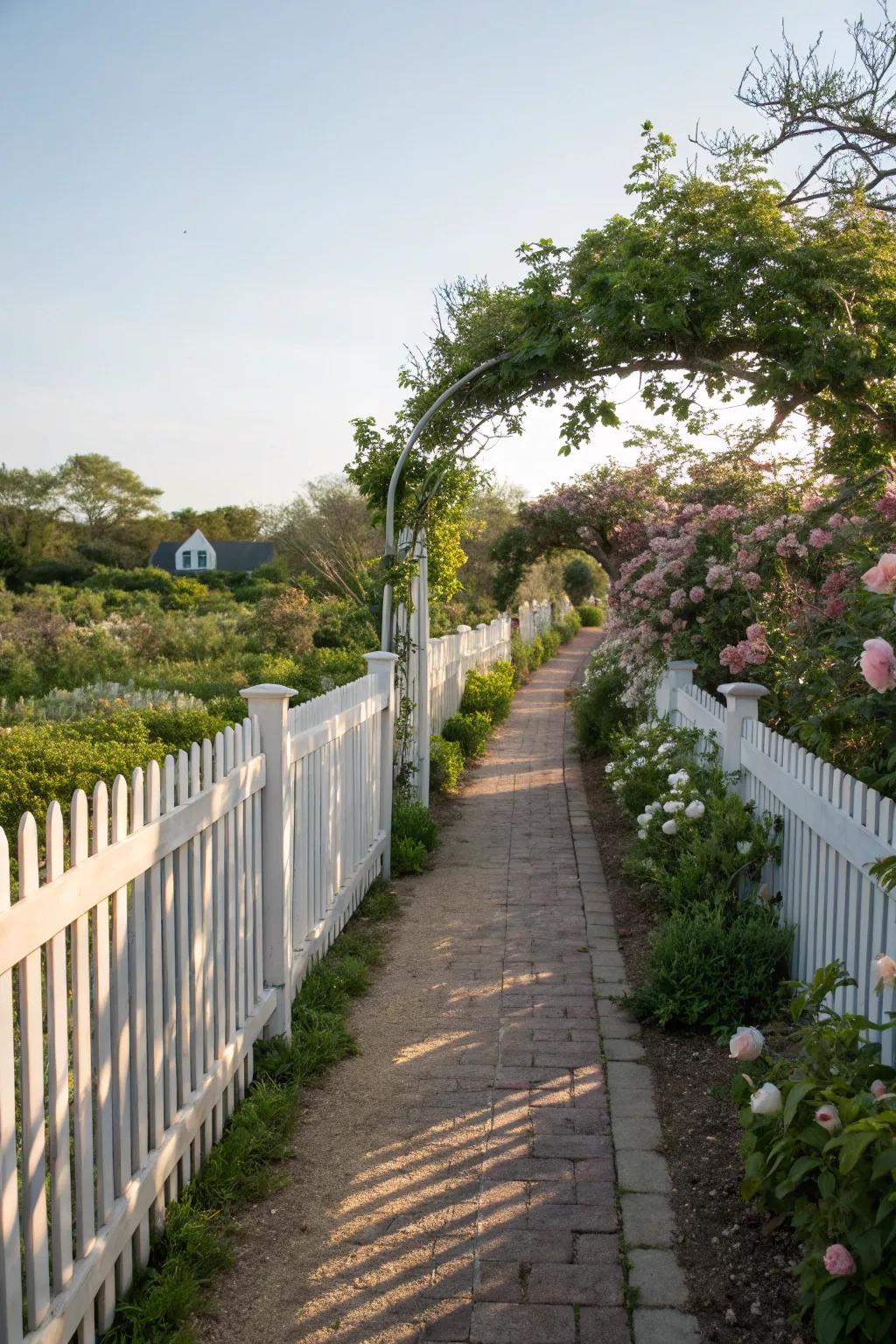 Achieve timeless charm with a white picket fence.