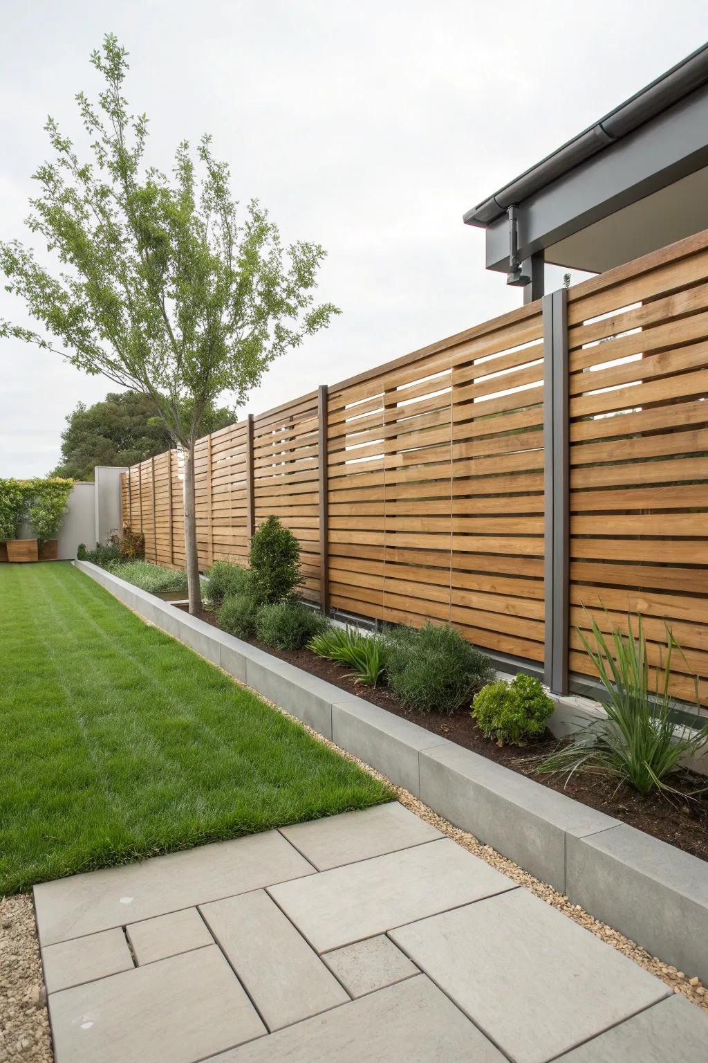 Horizontal slats: Where style meets simplicity.