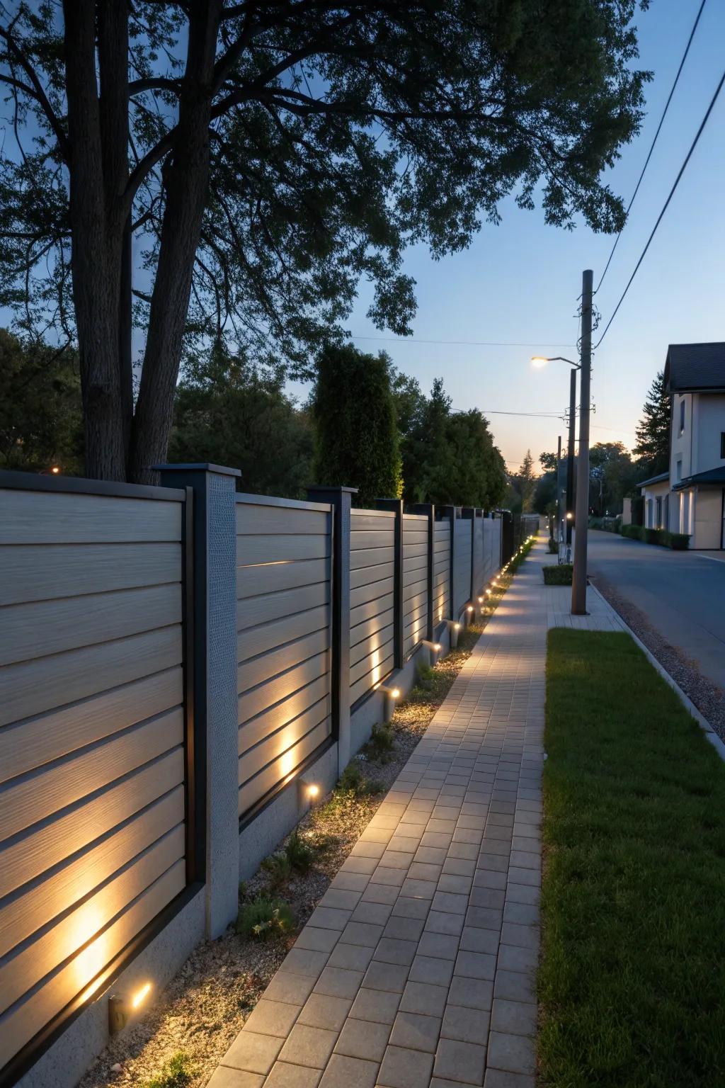 Fences that shine bright at night.