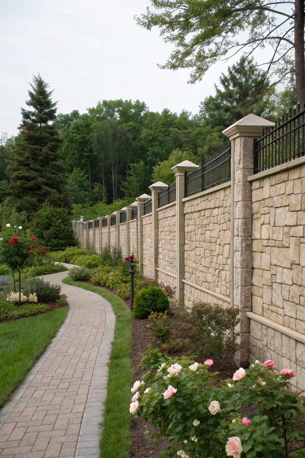 Sound walls for peace and quiet.