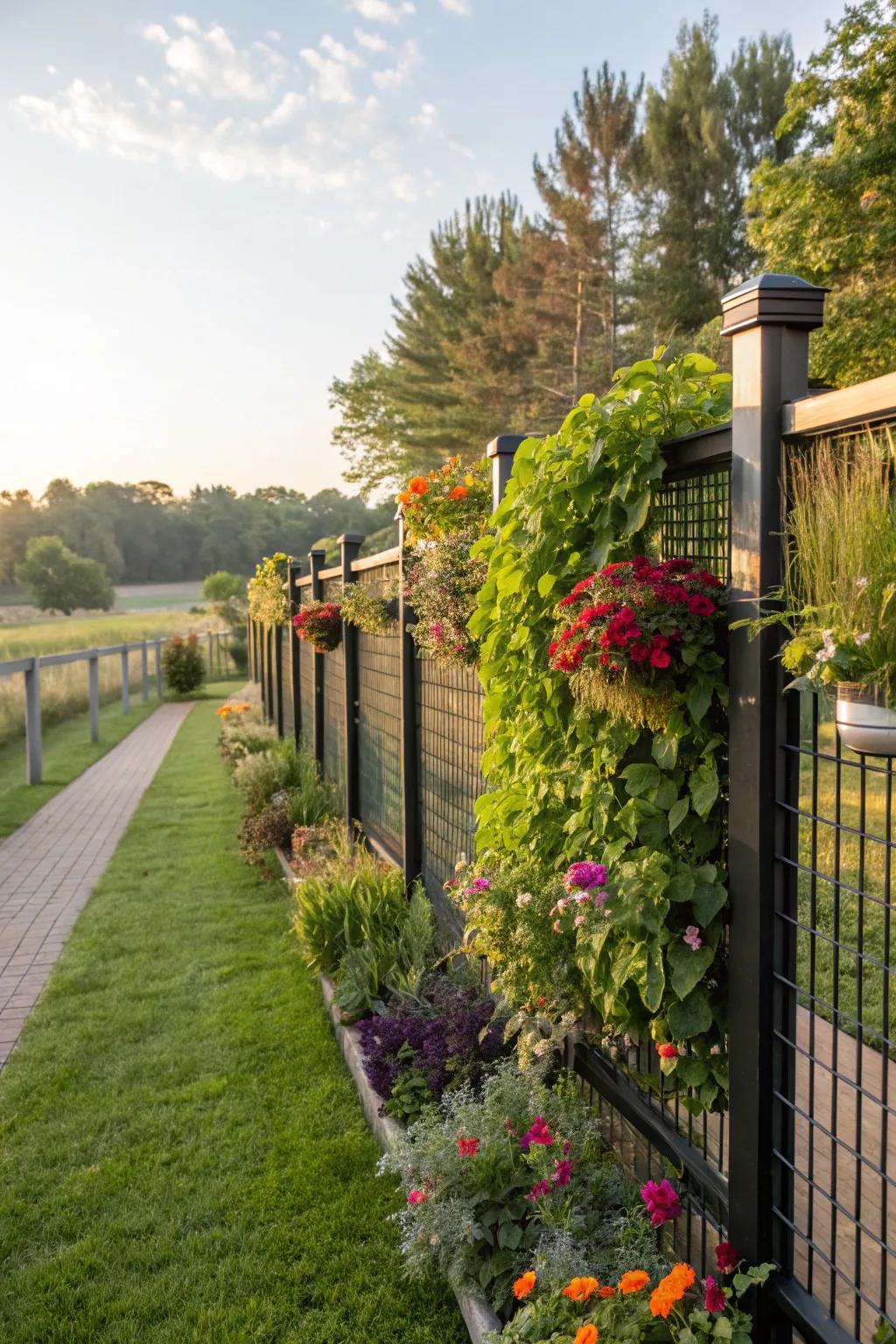 Vertical gardens that grow on your fence.