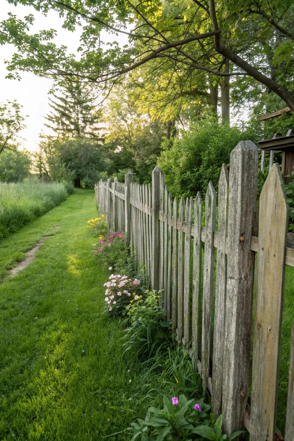 Uneven boards for a rustic feel.