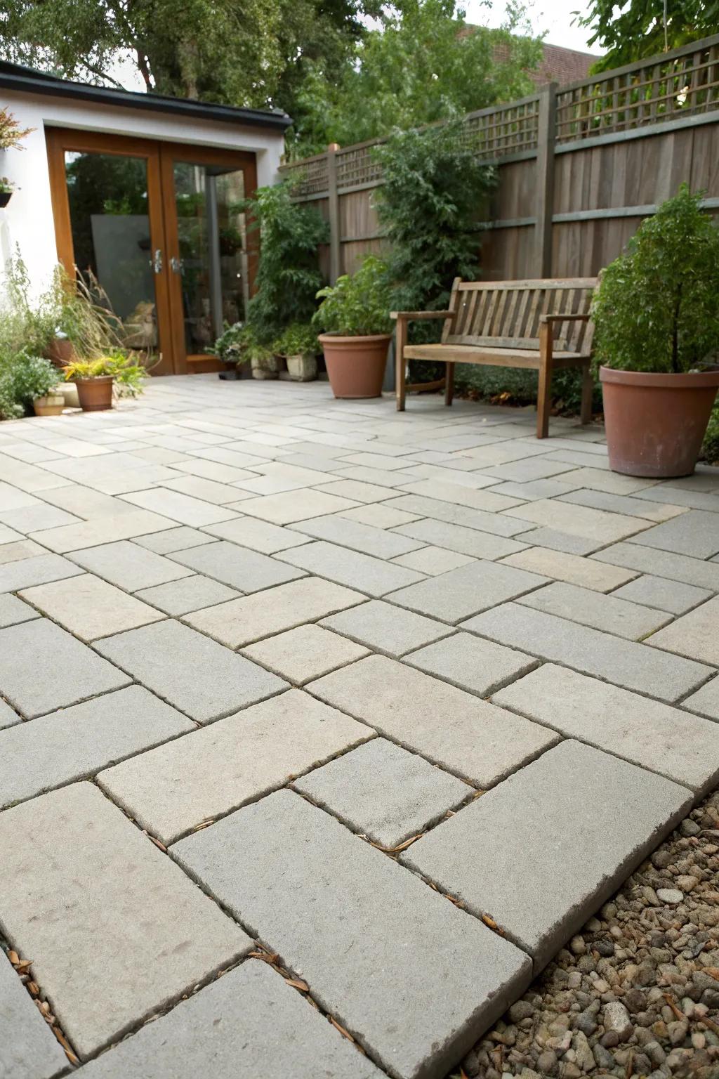 Eco-friendly pavers offering a sustainable and stylish choice.