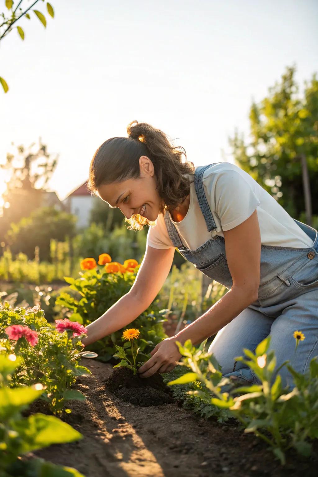 Stay cool and comfortable with breathable tops on warm gardening days.