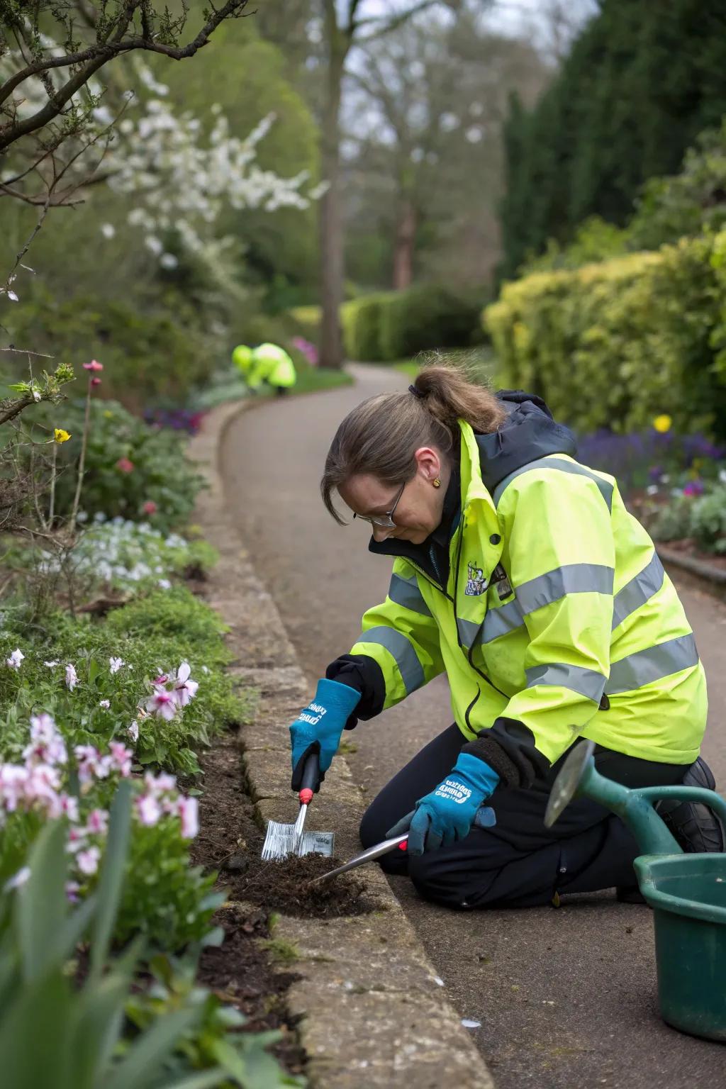 Stay safe with reflective gear, even during daytime gardening.
