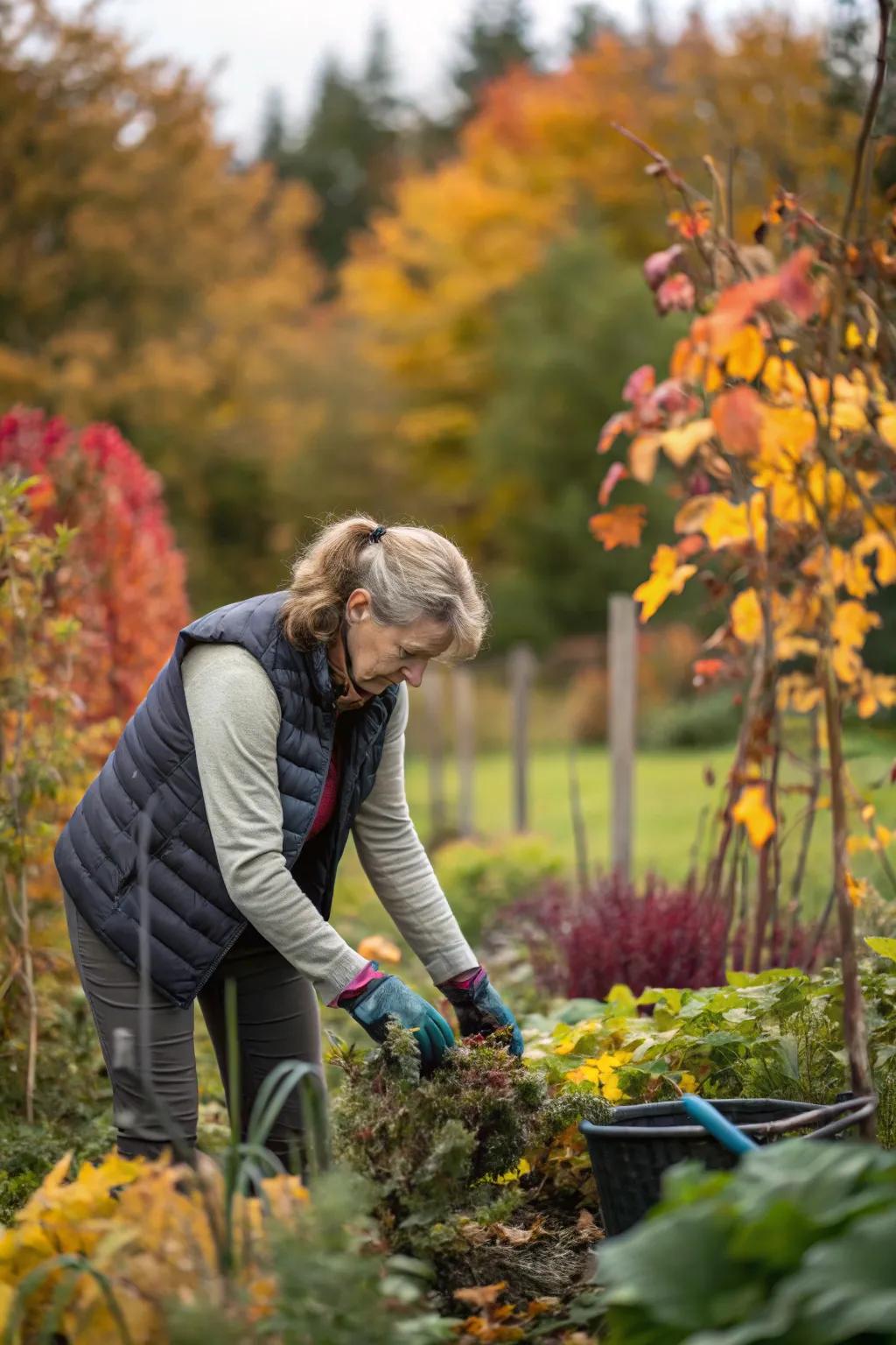 Stay warm and mobile with an insulated vest for cooler gardening days.