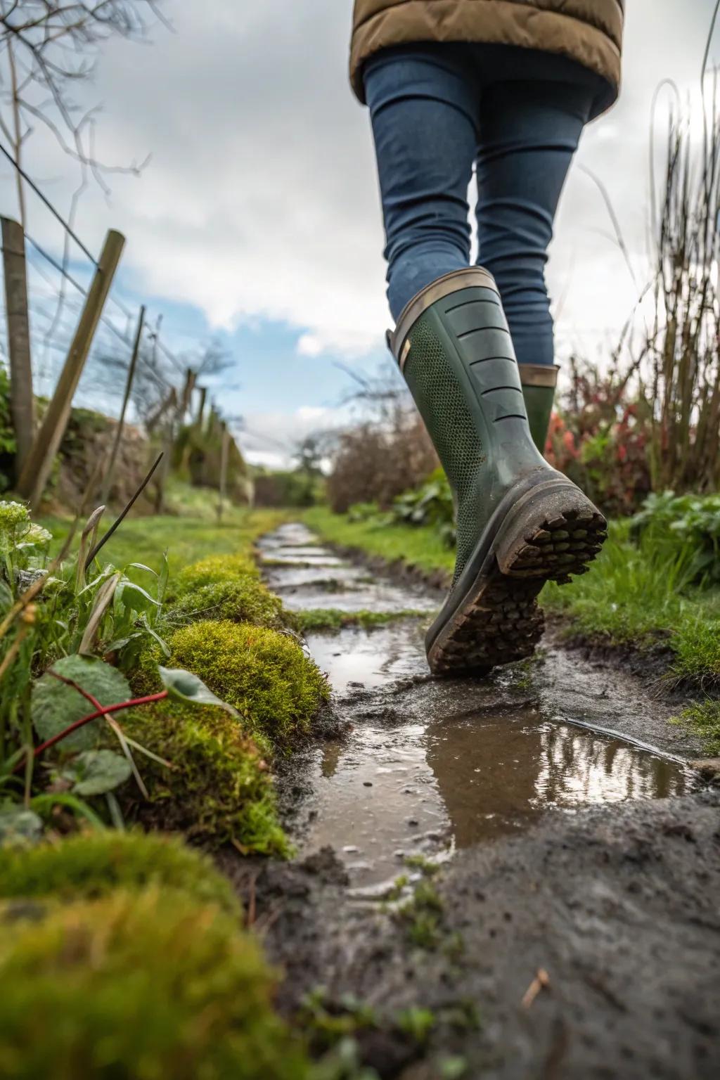 Stay dry and comfortable with rain-resistant footwear.