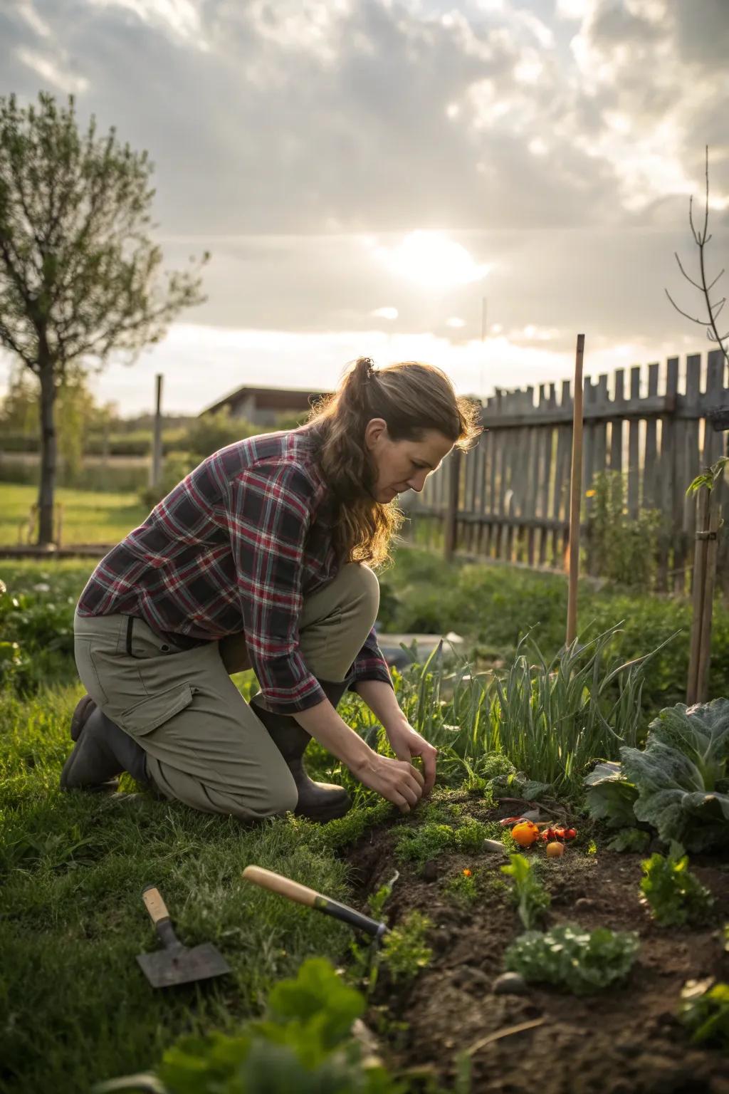 Cargo pants offer warmth and practicality with added storage for tools.